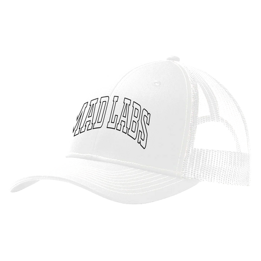 MAD LABS EST 2019 MESH SNAPBACK HAT - WHITE image 1
