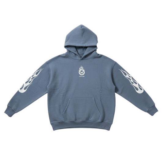 MAD LABS Light Blue Washed Fire Hoodie
