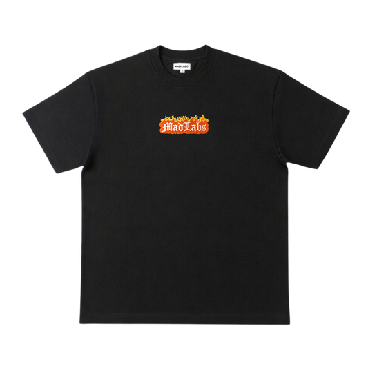Mad Labs Fire Logo T-Shirt – Black