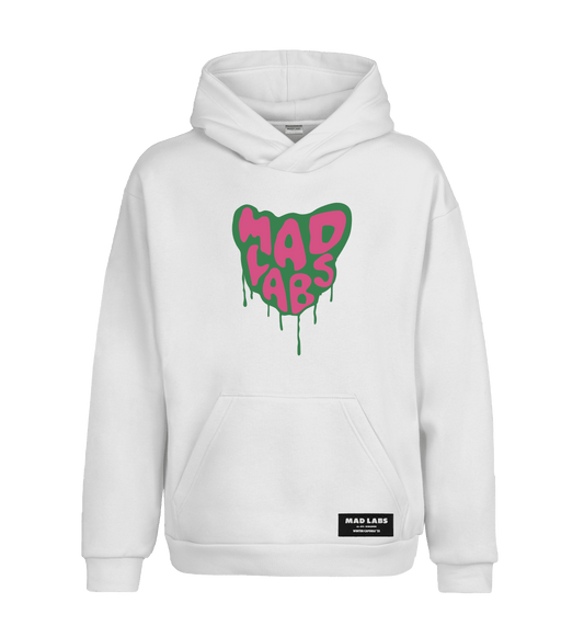 MAD LABS MELTING LOGO HOODIE - WHITE image 0