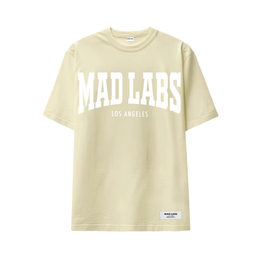 MAD LABS LOS ANGELES T-SHIRT - TAN image 0
