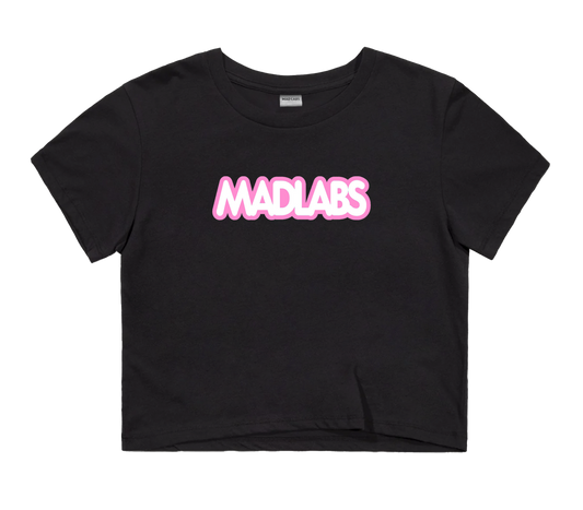 MAD LABS CLASSIC LOGO CROPPED T-SHIRT - BLACK image 0