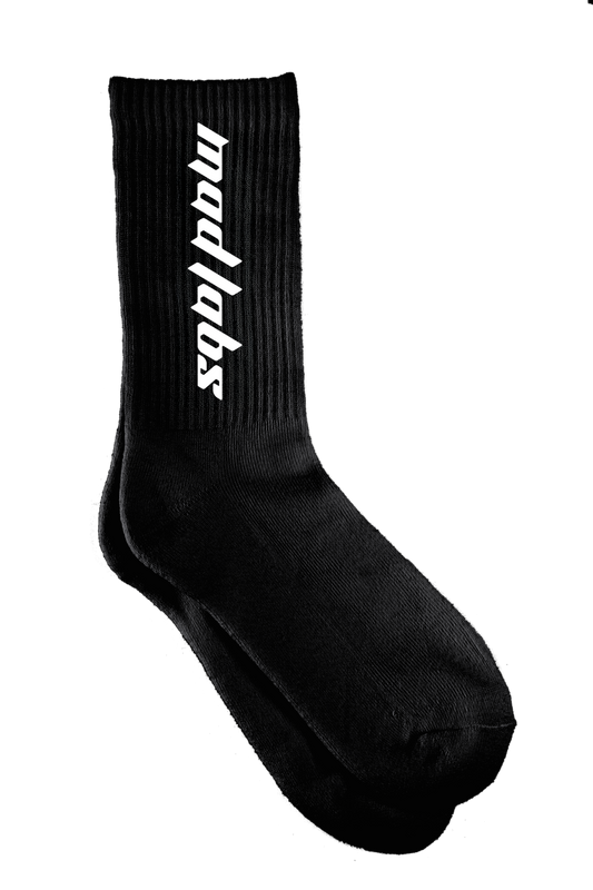 MAD LABS CREW SOCKS – BLACK image 0