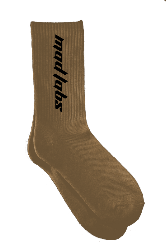 MAD LABS CREW SOCKS – BROWN image 0