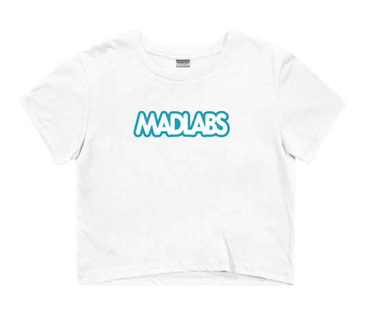 MAD LABS CLASSIC LOGO CROPPED T-SHIRT - WHITE image 0