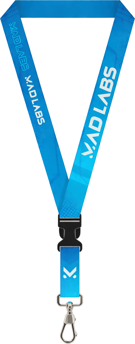 MAD LABS Lanyard Blue Logo
