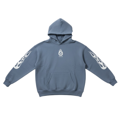 MAD LABS Light Blue Washed Fire Hoodie