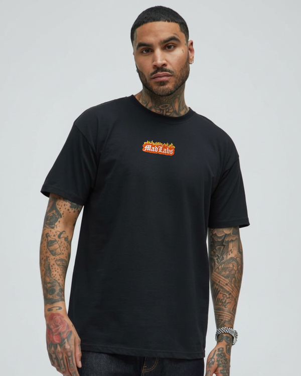 Mad Labs Fire Logo T-Shirt – Black