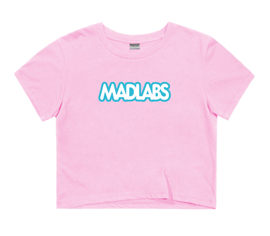 MAD LABS CLASSIC LOGO CROPPED T-SHIRT - PINK image 0