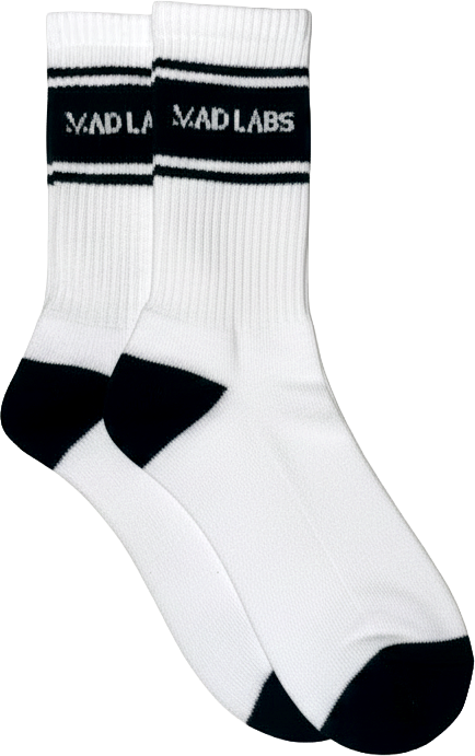 MAD LABS SOCKS – WHITE image 0