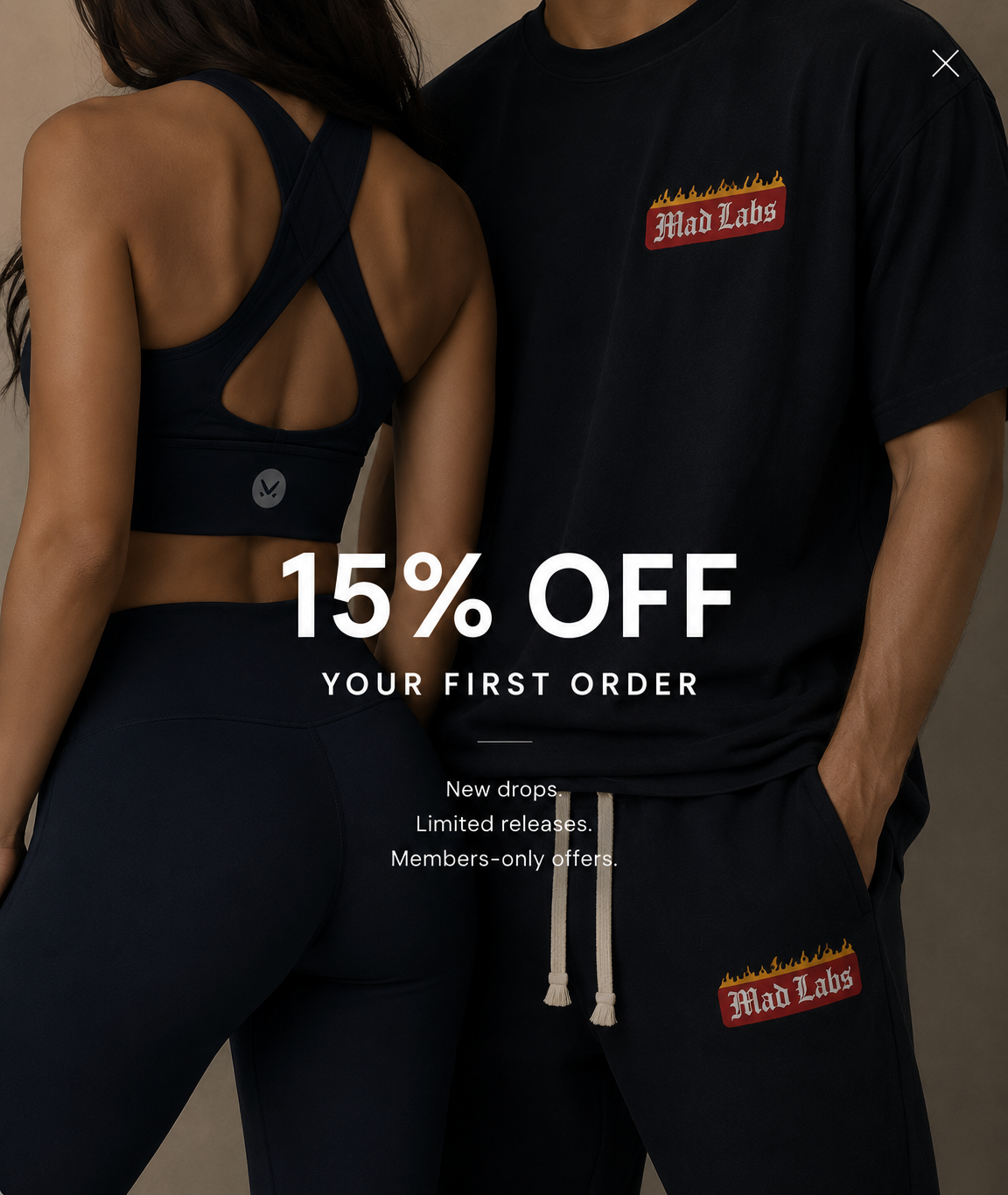 First access — 15% off your first order